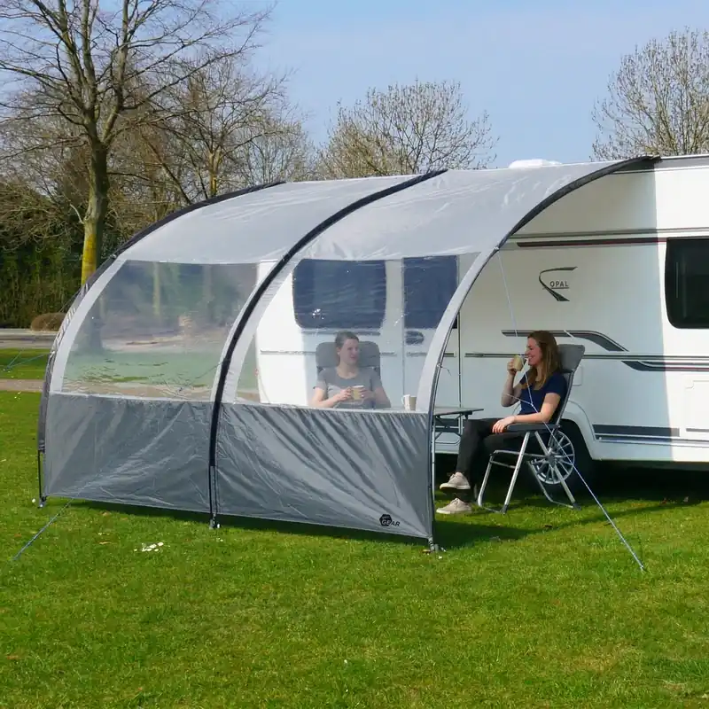 Brandneu | 2nd Chance - your GEAR Riviera grey 350 Vorzelt Wohnwagen Wohnmobil 3,5x2,6m Vordach UV 50+ Sonnendach Fenster (71563)