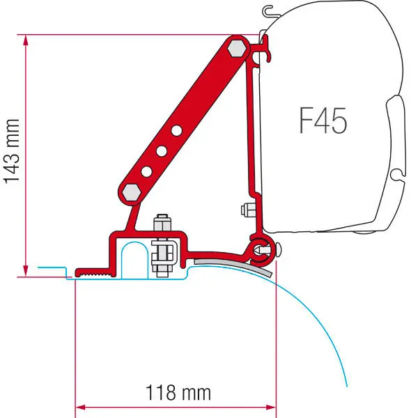 Reduziert | Fiamma Kit F45 - Ducato ab 03/2006 (High Roof)