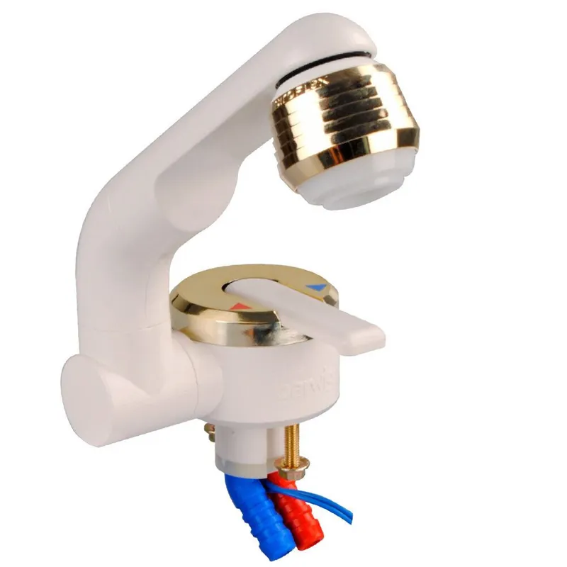 Barwig Einhebelmischer Perfect - Tülle, weiß/gold | Sonderangebot