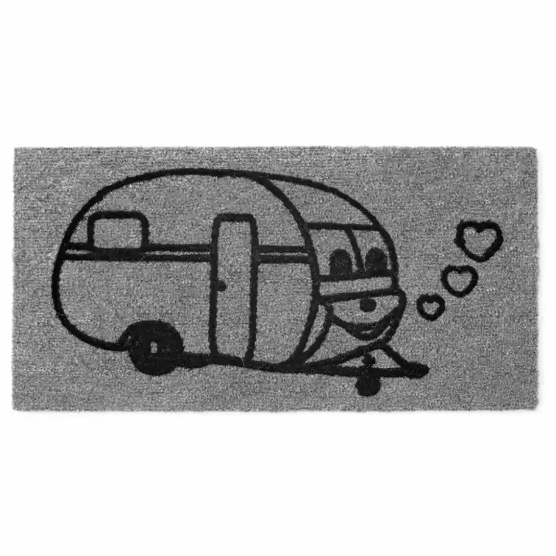 Verfügbar - Gunselmann Teppich Derby Flock Motiv Wohnwagen 25 x 50 cm