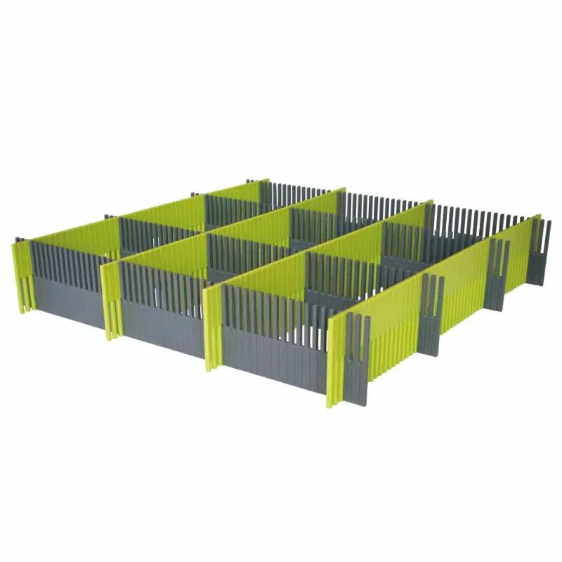 Preisvorteil - Purvario Stauleiste für Schubladen 8er-Set, steingrau/limonengrün
