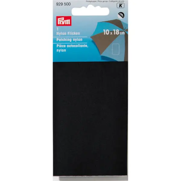 Top-Qualität | Prym Nylon Reparaturflicken 18 x 10 cm, schwarz