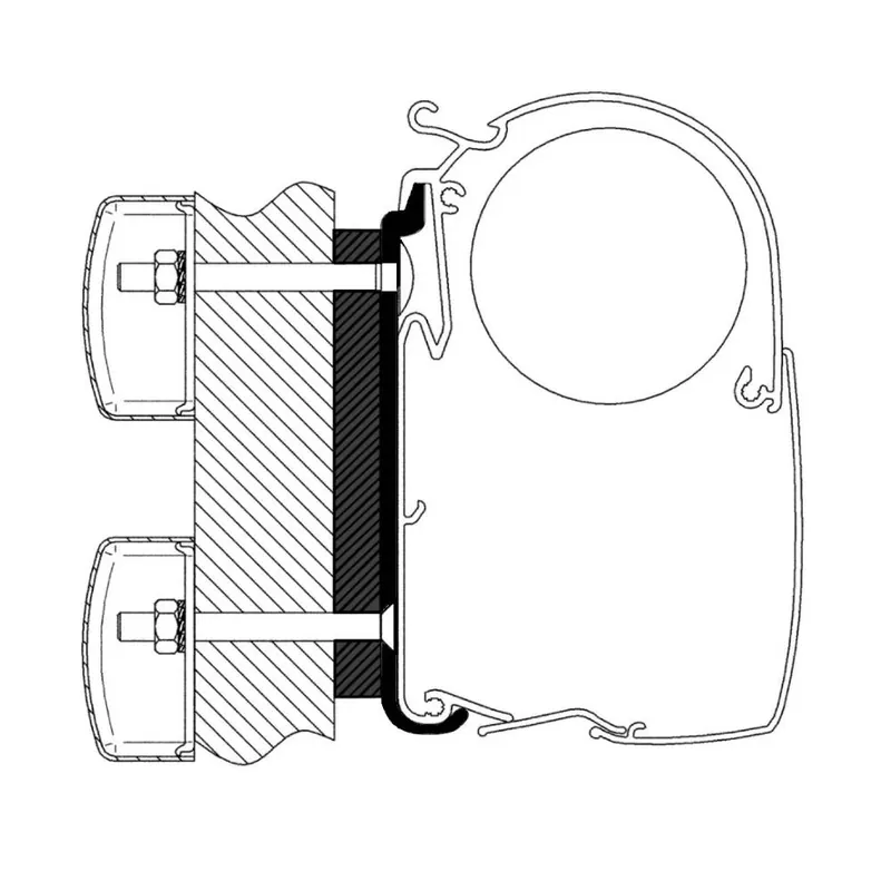 Jetzt sparen | Thule Wandadapter-Set Dethleffs Globebus, Omnistor Serie 5, Länge 4 m