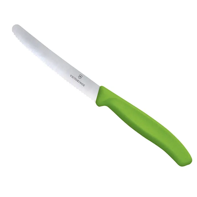 Victorinox Obst- und Gemüsemesser SwissClassic Wellenschliff, grün | Sonderaktion