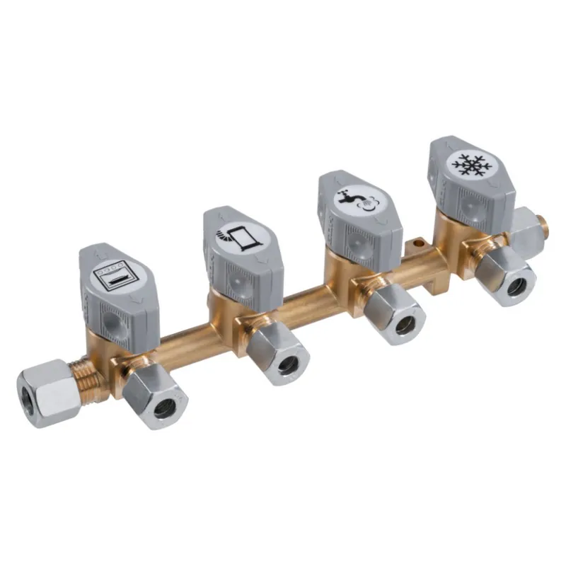 Mega-Angebot | GOK Verteilerblock Messing Typ DSV-AB-4 - 4 Ausgänge, Anschluss 8 mm