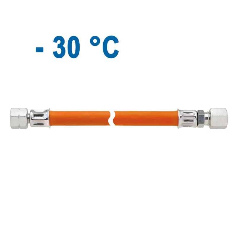 GOK Mitteldruck-Gasschlauch kältebeständig ÜM x RVS 8 - 450 mm - Zertifiziert