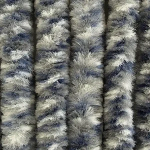 Arisol Superflausch Türvorhang weiß/grau/blau 100 x 205 cm - Expresslieferung