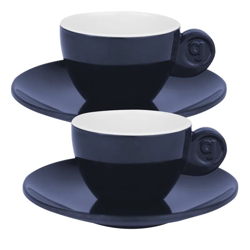 Gimex Espressoset Solid Line, blau/weiß | Gleich bestellen