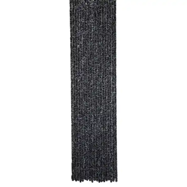 Beliebt - Carbest Chenille-Flauschvorhang schwarz/grau, 56 x 185 cm