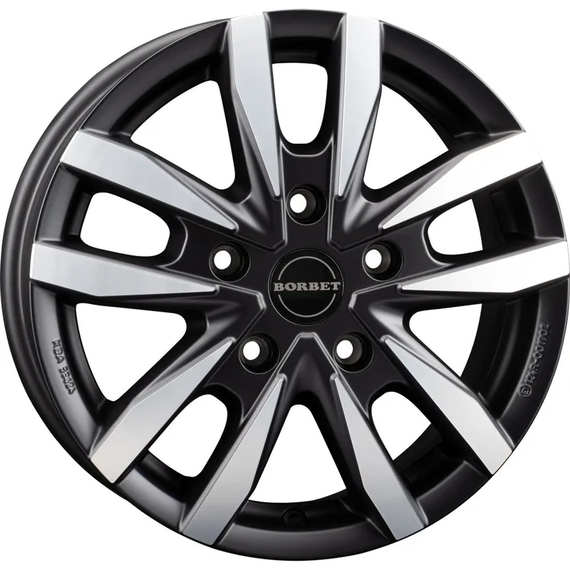 Borbet Alufelge CW5, 6,5x16 Zoll , VW Crafter ab 2017, black polished matt | Sofort lieferbar