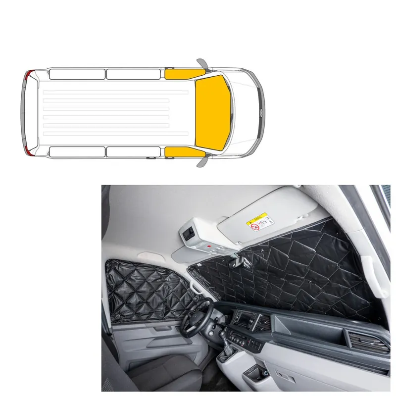 Aktionspreis | Carbest Premium Thermomatten Blackline Fahrerhaus 3-tlg VW Caddy 2004-2020