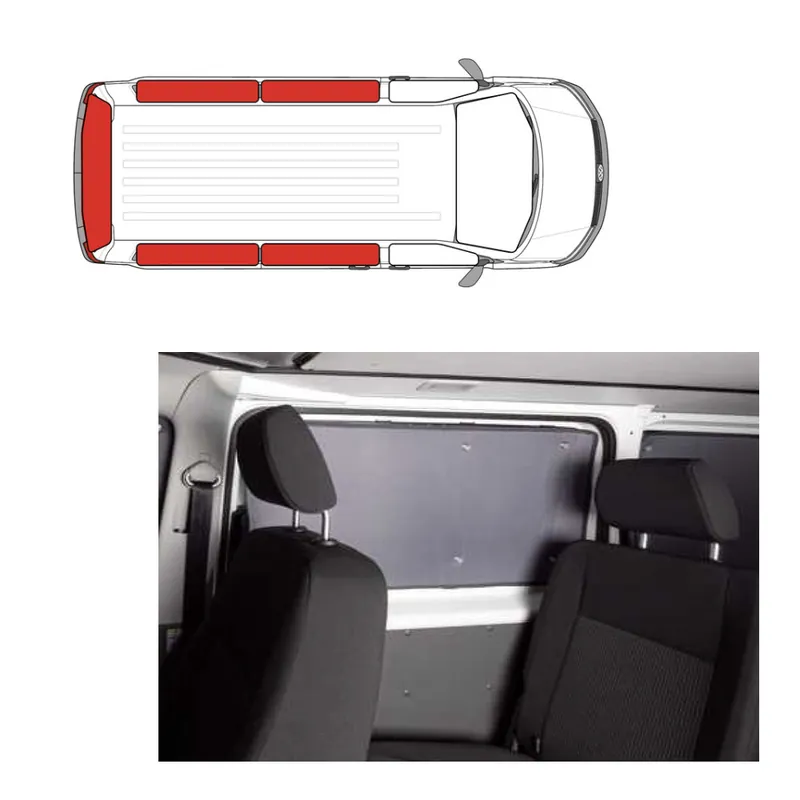 Abverkauf - Carbest Thermo-Verdunkelungsmatten Wohnraum 5tlg. VW Caddy lang bis 2020