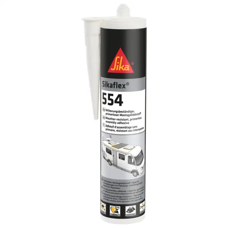 Fast ausverkauft - Sikaflex®-554 Montageklebstoff, weiß, 300 ml
