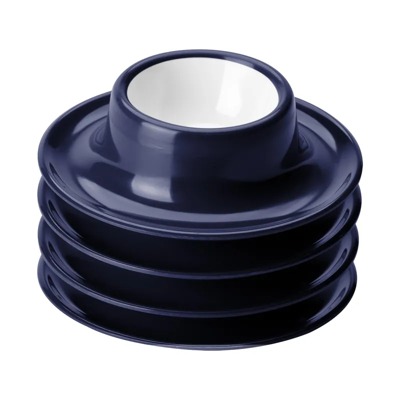 Eierbecher Solid Line, blau, 4er-Set | Nur diese Woche