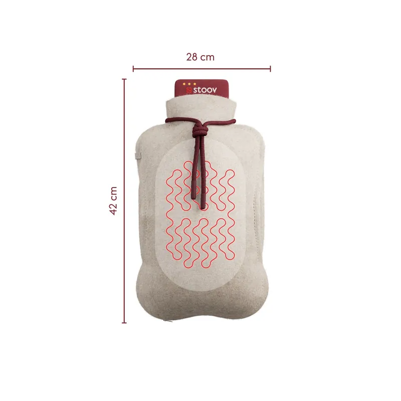 Wärmflasche Homey XL, beige, originial (28 x 42 cm, S3, kleine Batterie, Flex) | Letzte Stücke