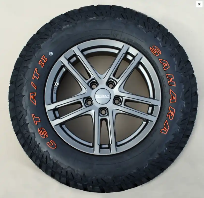 Ausverkauf - TPV Ersatzrad 235/70R16, 104/101Q T/A KO2 BF Sahara Offroad - 7.0Jx16H2, ET35 Alu-Felge