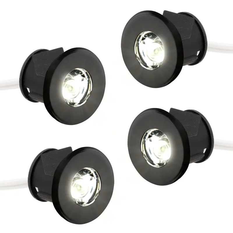 4x Einbaustrahler 12V Mini LED-Spot 50lm Leuchte schwarz für Wohnwagen Wohnmobil | Neu im Shop