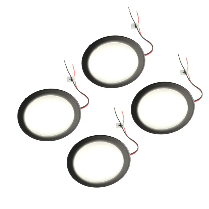 Premium - 4x Einbaustrahler 12V LED Spot 120lm Leuchte Black Lampe für Wohnwagen Wohnmobil
