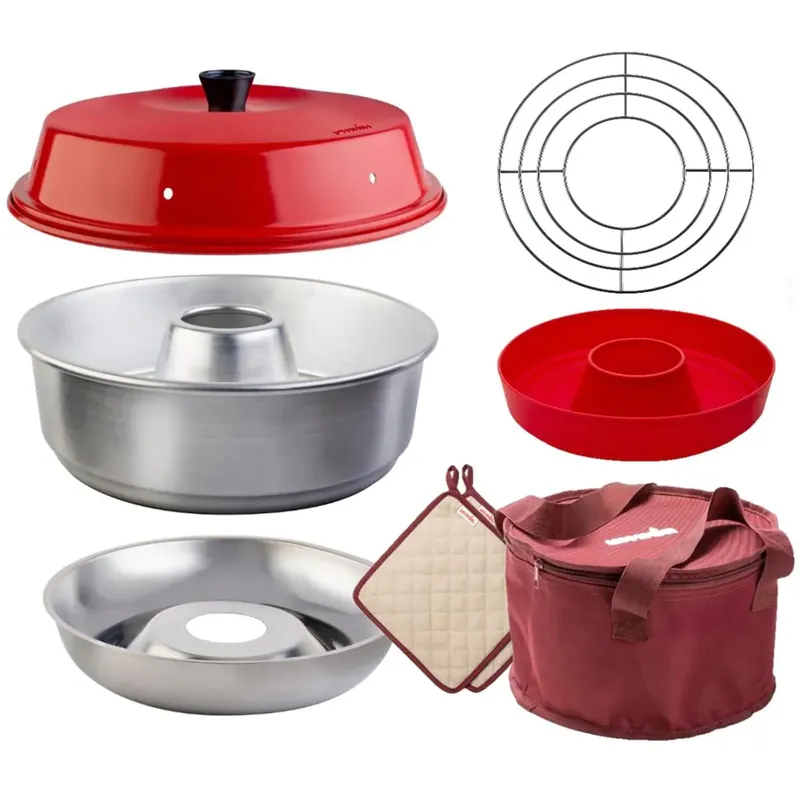 Omnia Camping Backofen KIT - 5-tlg. Campingbackofen Set Backofen + Zubehör - Jetzt neu
