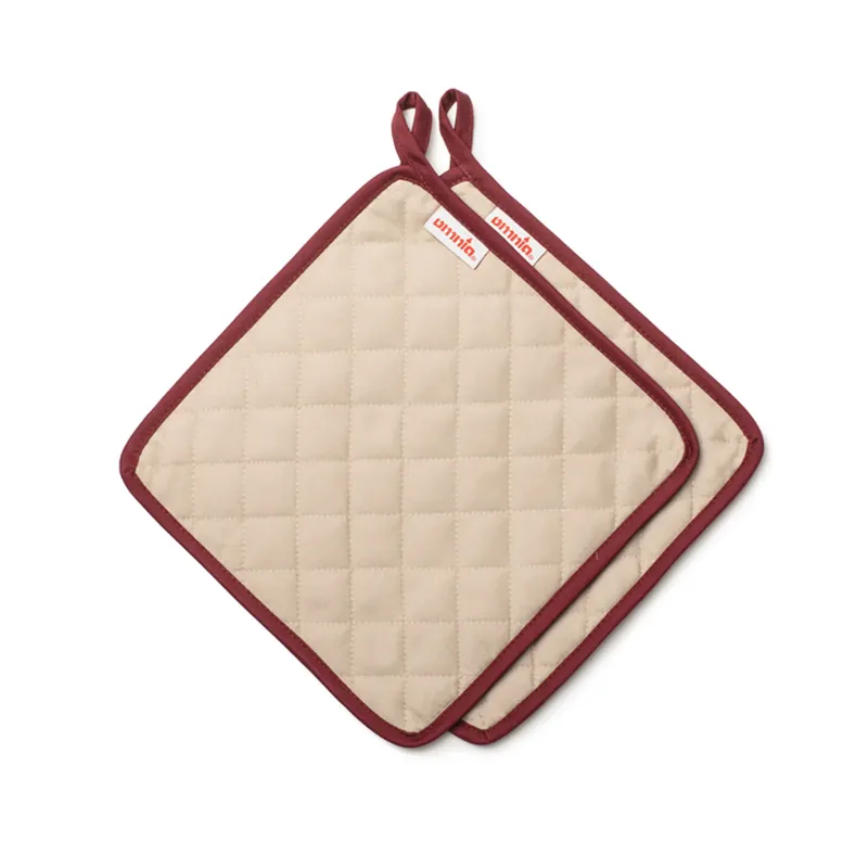Einfache Rückgabe | Omnia Topflappen für Campingbackofen (2-er Pack) 24x24 cm Ofenhandschuhe
