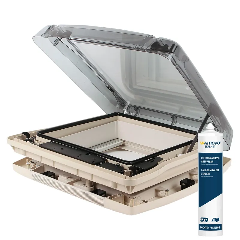 Dachfenster Remis Remitop Vario II Kurbelvariante 40 x 40 cm klar + Dichtmasse - Kundenliebling