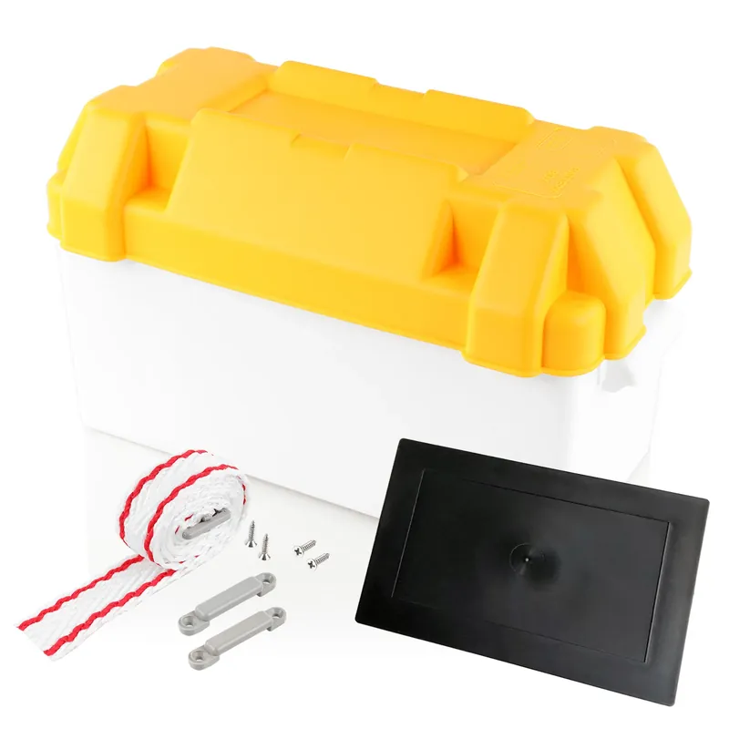 Batteriekasten Batteriebox 450x288x238mm, Kunststoff inkl Halteband & Trennwand | Direkt vom Hersteller