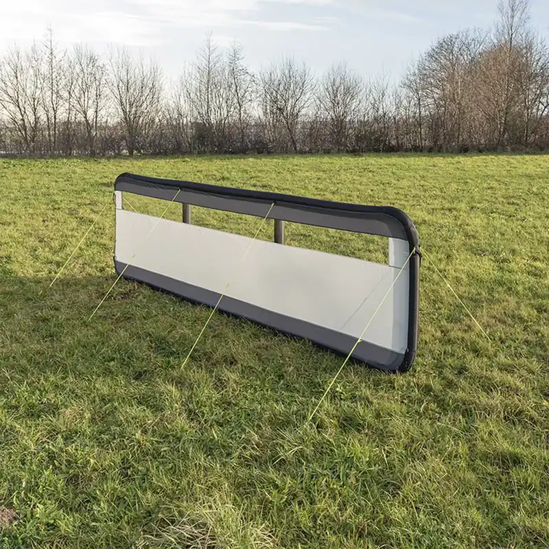 Windschutz Windbarikade aufblasbar 150D Polyester 480x140 cm grau | Profi-Qualität