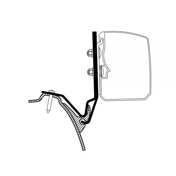 Top bewertet - Markisenadapter THULE passend für Westfalia Kepler One /Five / Six für Wandmarkise T4200 – 2-tlg.