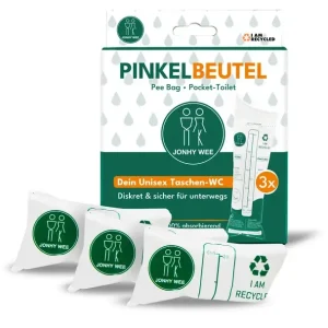 Jetzt neu | Pinkelbeutel – Unisex Taschen-WC, 3 Stk. x 600 ml