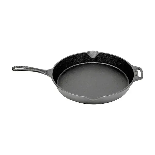 Feuerpfanne VALHAL OUTDOOR Gusseisen mit Stiel und Griff, 2 Ausgießer Durchm. 30 cm | Rabatt