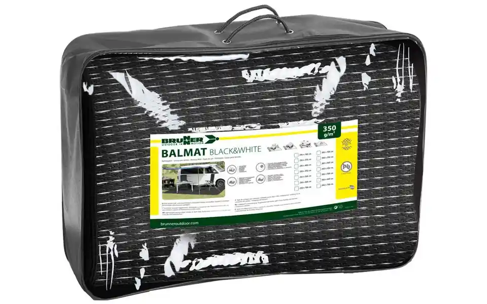 Extra-Rabatt - Brunner Brunner Vorzeltteppich Balmat 250x450 Black&White