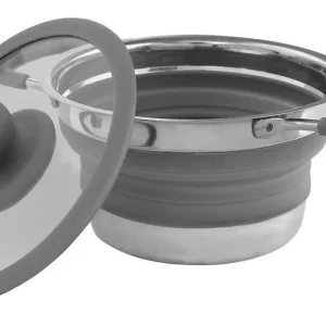 Abverkauf - Eurotrail Faltbarer Topf 1,5l, mit Deckel