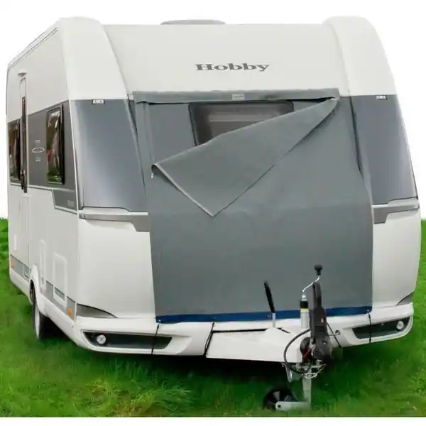 Begrenztes Angebot - Hindermann Wohnwagen Bugschutzplane Wintertime 165 x 160 cm