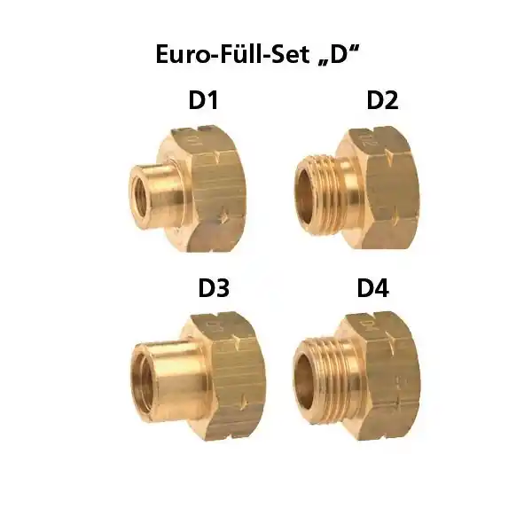 G O K Gasflaschenadapter Euro-Füll-Set D | Nicht verpassen