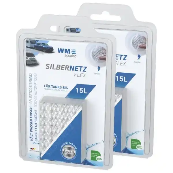 Einfache Rückgabe - WM Aquatec Silbernetz flex Wasserkonservierung für 15 l Tank, 2er-Set