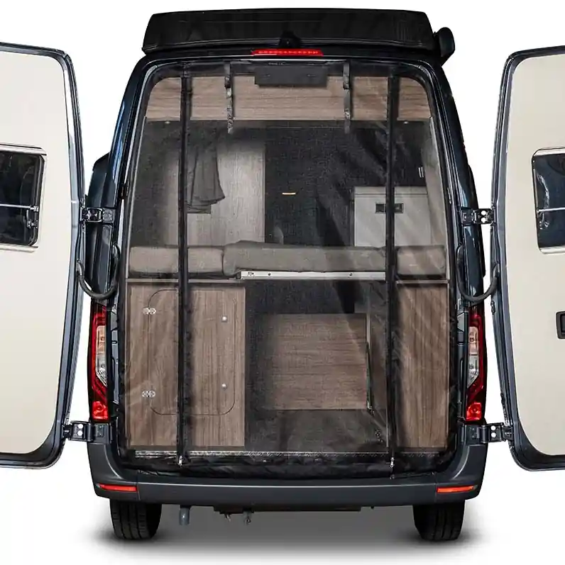 Abverkauf | Der Freistaat Fernweh Style Moskitonetz Mercedes Sprinter Hecktüre