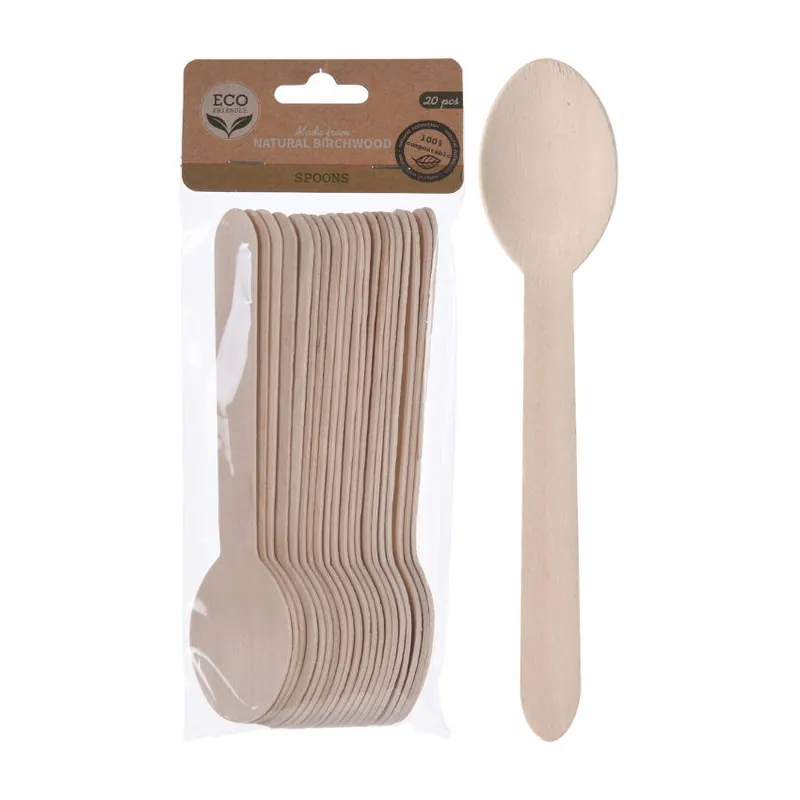 Einwegbesteck aus Holz - Löffel (20er-Pack) - Neu hinzugefügt