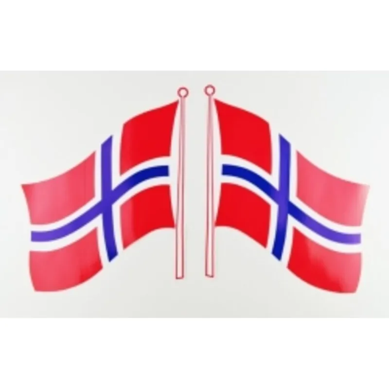 Extra sparen - Selbstklebender Flaggenaufkleber Norwegen