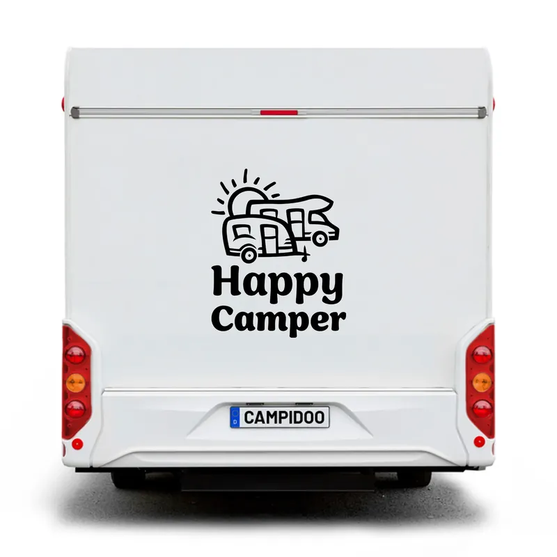Autocollant « Happy Camper » - Neu verfügbar