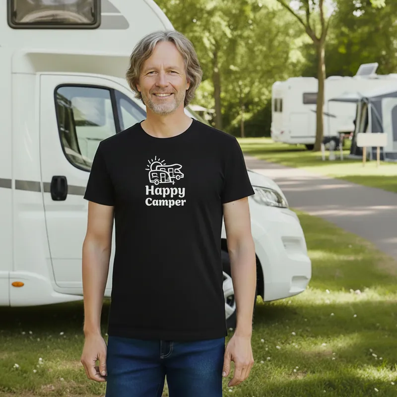 T-shirt de camping « HappyCamper » | Sonderangebot