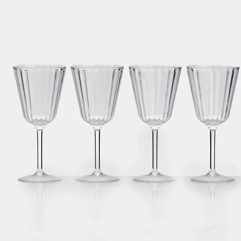 Juego de 4 copas de vino de cristal - Schnelle Lieferung