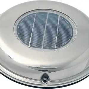 Aktionspreis - Solar-Ventilator verchromt extra flach