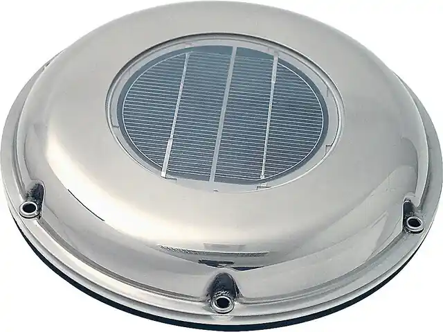 Aktionspreis - Solar-Ventilator verchromt extra flach