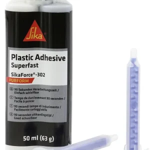 Bestellbar - SikaForce®-302 2 Kompo- nenten Klebstoff für z.B. Kunststoffe, Inhalt 50 ml Farbe schwarz
