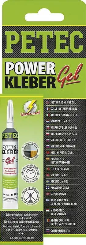 Nicht verpassen | Sekundenkleber Petec Power Kleber Gel Inhalt 20 g